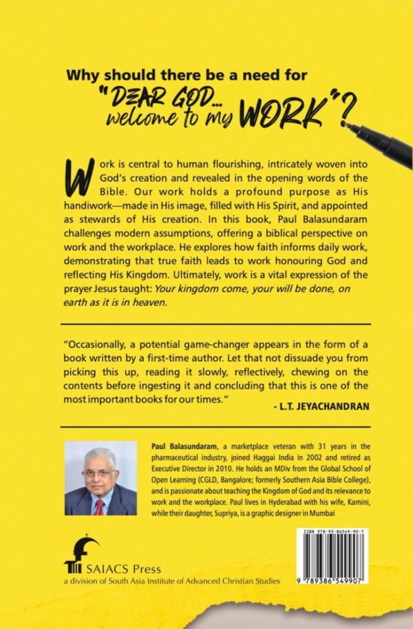 81SiRp3icJL._SL1500_ Dear God... Welcome To My Work