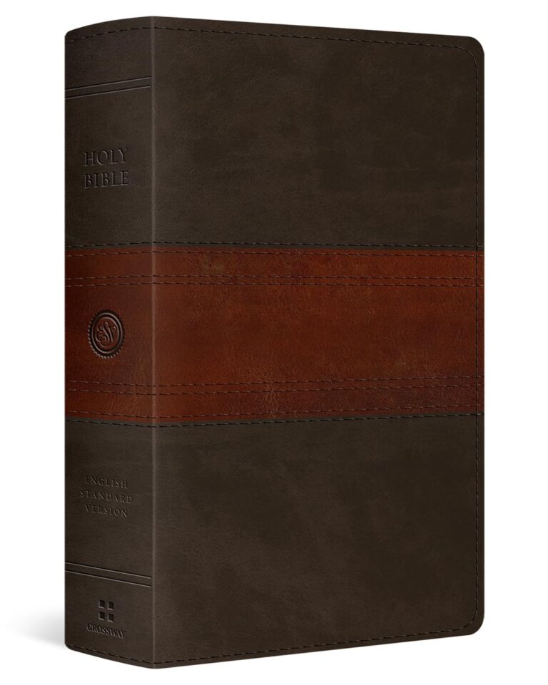 61HpP37lXyL._SL1500_ ESV Large Print Personal Size Bible: Esv Personal Size Bible Trutone, Forest/tan, Trail Design