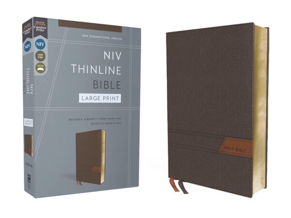 Holy Bible: New International Version, Thinline, Gray, Flexcover, Red Letter, Comfort Print
